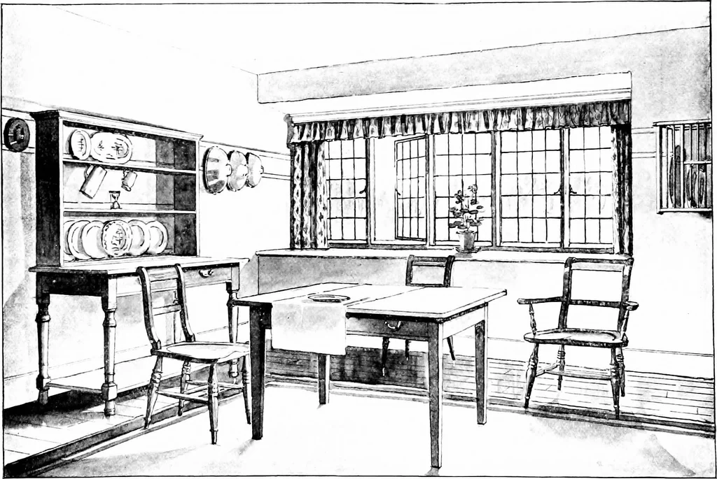 An illustration from The house beautiful and useful; being practical suggestions on furnishing and decoration, 1907, leaf 223