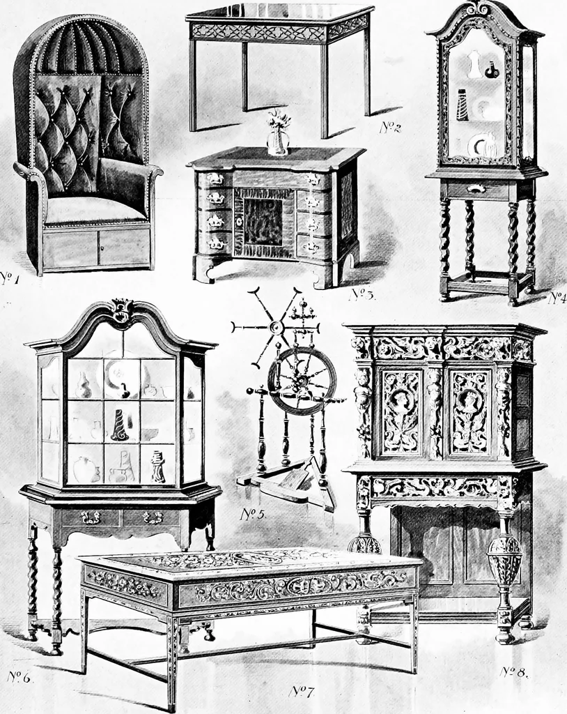 An illustration from The house beautiful and useful; being practical suggestions on furnishing and decoration, 1907, leaf 98