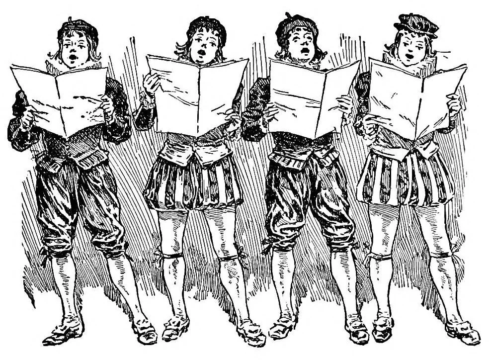 An illustration from St. Nicholas book of plays & operettas, 1915, leaf 164