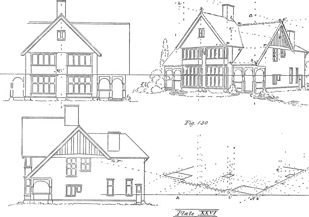 An illustration from Applied perspective, for architects and painters, 1901, leaf 148