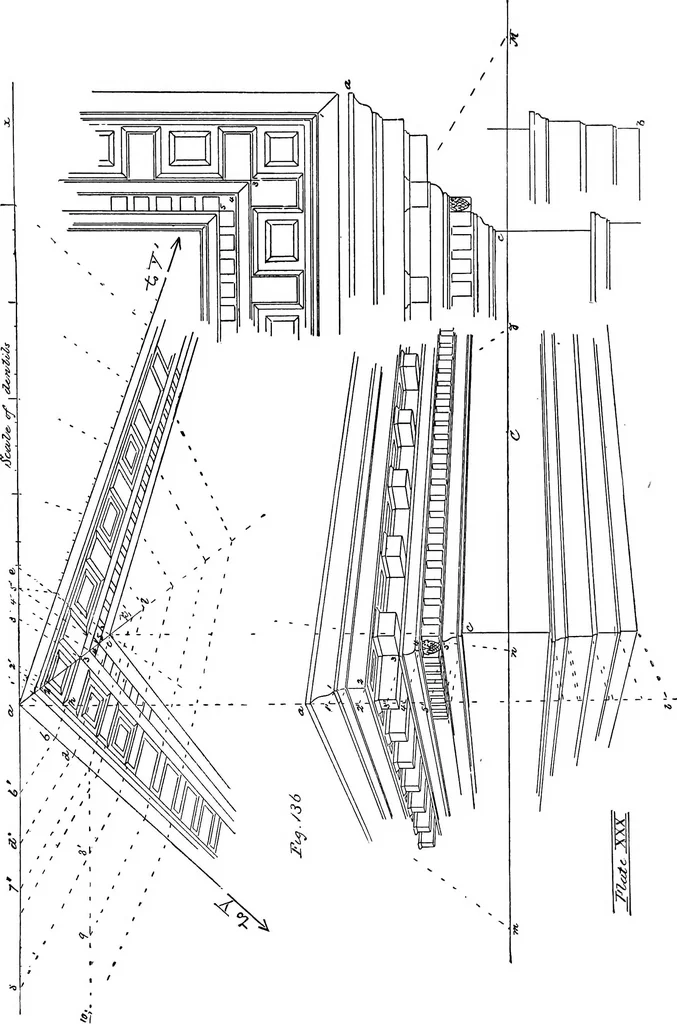 An illustration from Applied perspective, for architects and painters, 1901, leaf 164