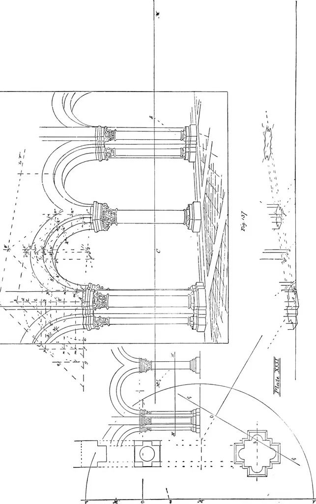 An illustration from Applied perspective, for architects and painters, 1901, leaf 168