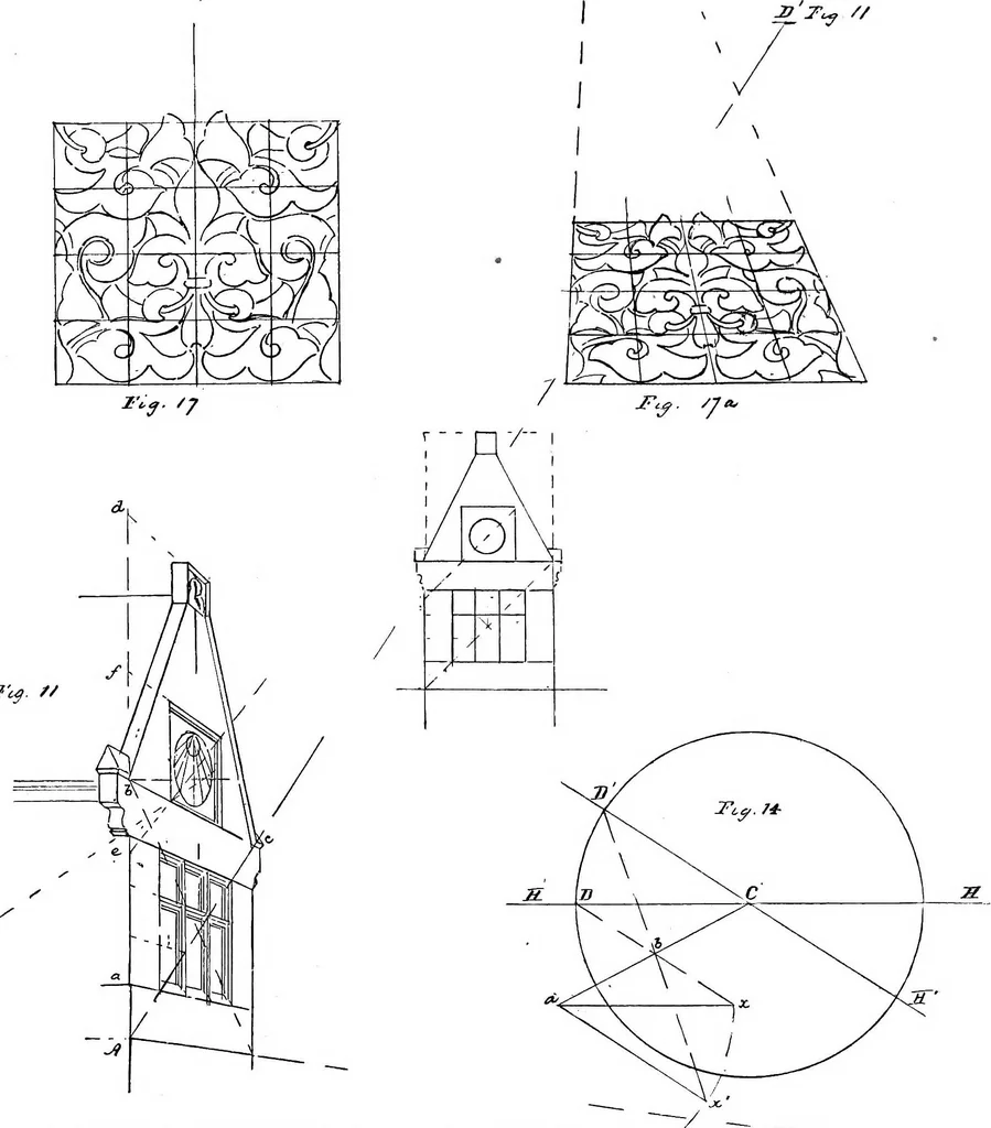 An illustration from Applied perspective, for architects and painters, 1901, leaf 36