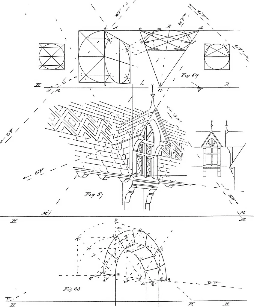 An illustration from Applied perspective, for architects and painters, 1901, leaf 82