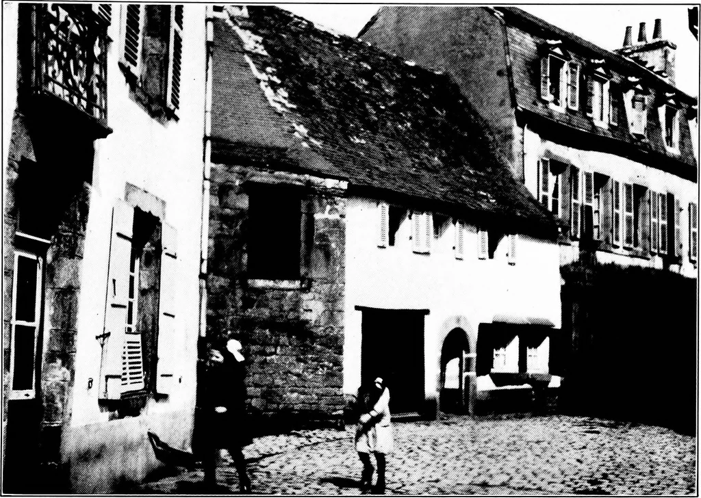 An illustration from Small French buildings; the architecture of town and country, comprising cottages, farmhouses, minor chateaux or manors with their farm groups, small town dwellings, and a few churches, 1921, leaf 100