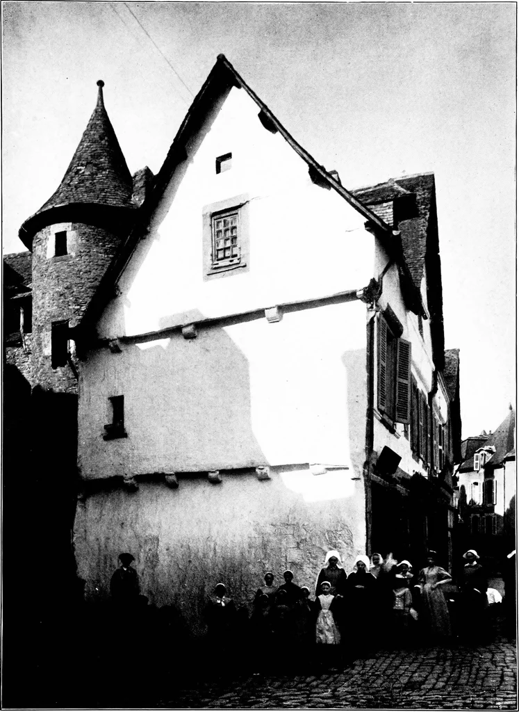 An illustration from Small French buildings; the architecture of town and country, comprising cottages, farmhouses, minor chateaux or manors with their farm groups, small town dwellings, and a few churches, 1921, leaf 102