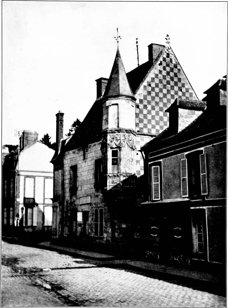 An illustration from Small French buildings; the architecture of town and country, comprising cottages, farmhouses, minor chateaux or manors with their farm groups, small town dwellings, and a few churches, 1921, leaf 116