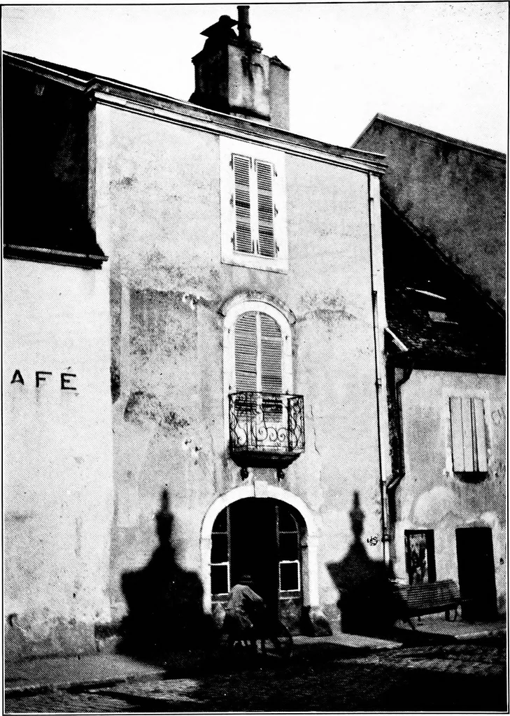 An illustration from Small French buildings; the architecture of town and country, comprising cottages, farmhouses, minor chateaux or manors with their farm groups, small town dwellings, and a few churches, 1921, leaf 130