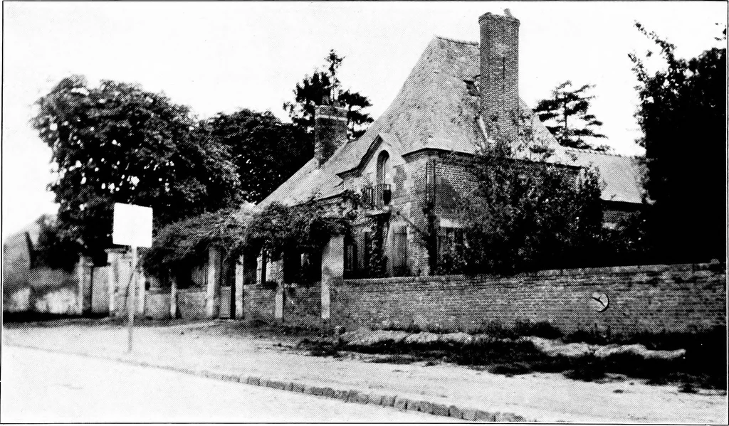 An illustration from Small French buildings; the architecture of town and country, comprising cottages, farmhouses, minor chateaux or manors with their farm groups, small town dwellings, and a few churches, 1921, leaf 150