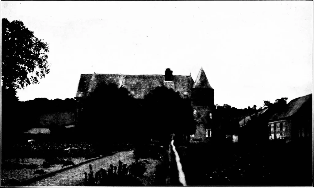An illustration from Small French buildings; the architecture of town and country, comprising cottages, farmhouses, minor chateaux or manors with their farm groups, small town dwellings, and a few churches, 1921, leaf 174