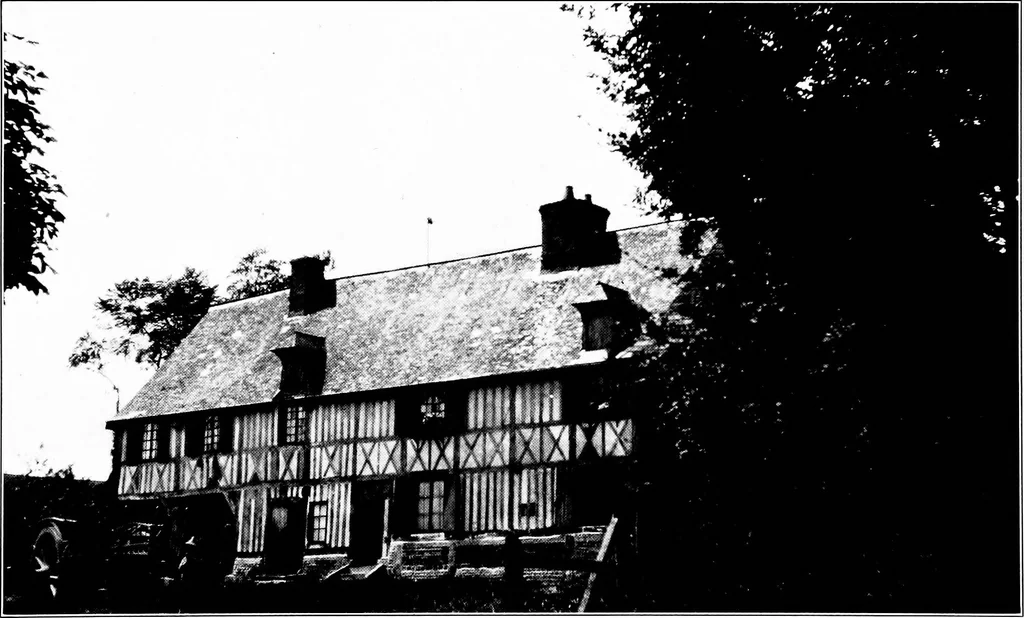 An illustration from Small French buildings; the architecture of town and country, comprising cottages, farmhouses, minor chateaux or manors with their farm groups, small town dwellings, and a few churches, 1921, leaf 176