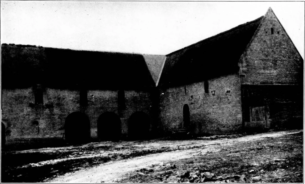 An illustration from Small French buildings; the architecture of town and country, comprising cottages, farmhouses, minor chateaux or manors with their farm groups, small town dwellings, and a few churches, 1921, leaf 186