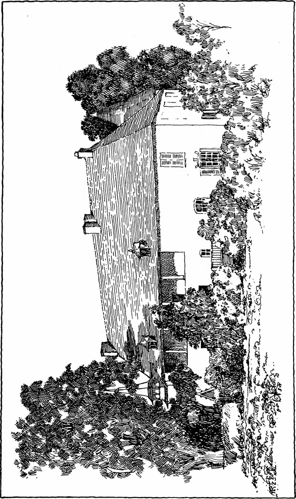 An illustration from Small French buildings; the architecture of town and country, comprising cottages, farmhouses, minor chateaux or manors with their farm groups, small town dwellings, and a few churches, 1921, leaf 214