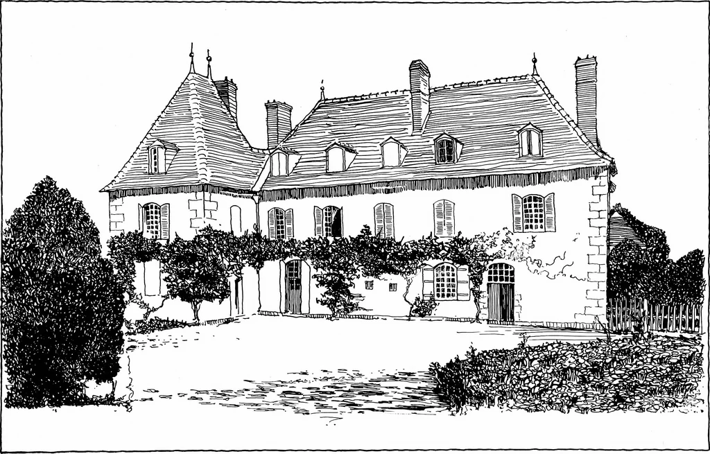 An illustration from Small French buildings; the architecture of town and country, comprising cottages, farmhouses, minor chateaux or manors with their farm groups, small town dwellings, and a few churches, 1921, leaf 220