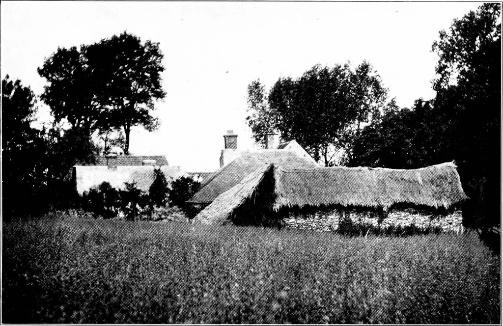 An illustration from Small French buildings; the architecture of town and country, comprising cottages, farmhouses, minor chateaux or manors with their farm groups, small town dwellings, and a few churches, 1921, leaf 232