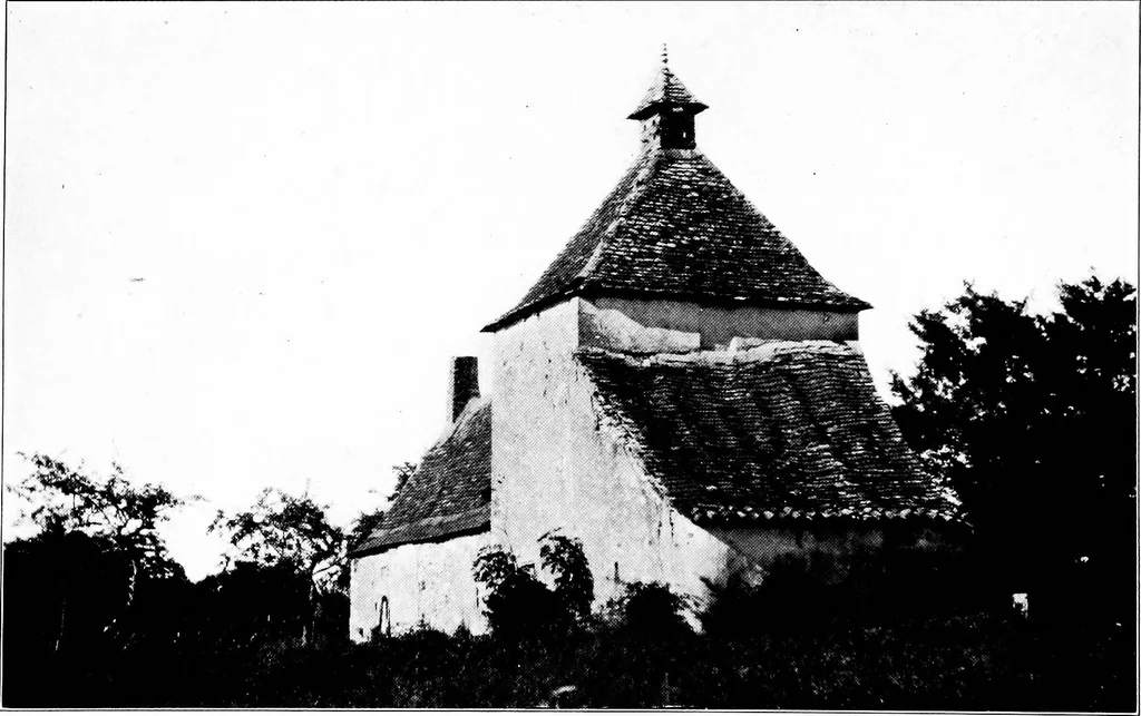 An illustration from Small French buildings; the architecture of town and country, comprising cottages, farmhouses, minor chateaux or manors with their farm groups, small town dwellings, and a few churches, 1921, leaf 236