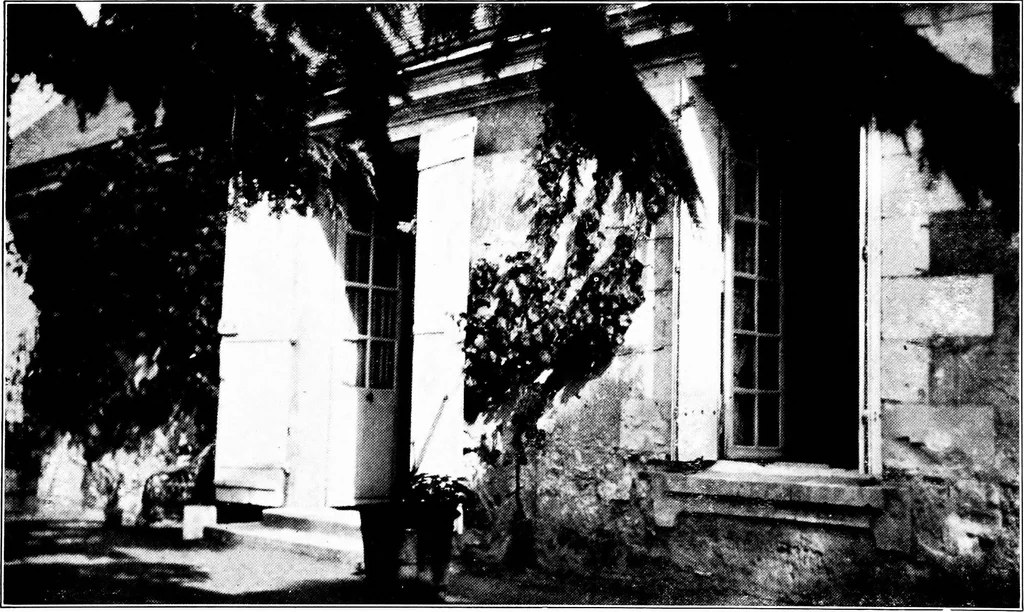An illustration from Small French buildings; the architecture of town and country, comprising cottages, farmhouses, minor chateaux or manors with their farm groups, small town dwellings, and a few churches, 1921, leaf 244