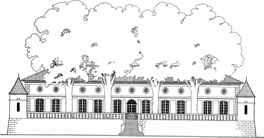 An illustration from Small French buildings; the architecture of town and country, comprising cottages, farmhouses, minor chateaux or manors with their farm groups, small town dwellings, and a few churches, 1921, leaf 248