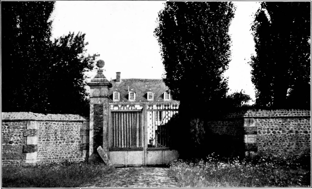 An illustration from Small French buildings; the architecture of town and country, comprising cottages, farmhouses, minor chateaux or manors with their farm groups, small town dwellings, and a few churches, 1921, leaf 280
