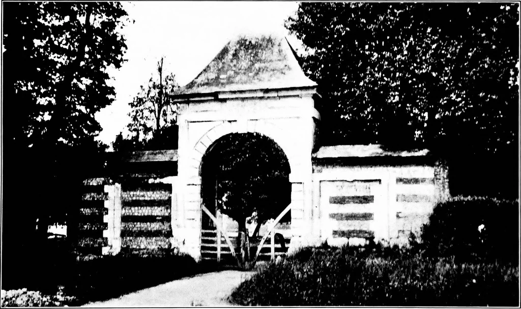 An illustration from Small French buildings; the architecture of town and country, comprising cottages, farmhouses, minor chateaux or manors with their farm groups, small town dwellings, and a few churches, 1921, leaf 288