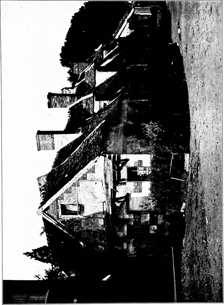 An illustration from Small French buildings; the architecture of town and country, comprising cottages, farmhouses, minor chateaux or manors with their farm groups, small town dwellings, and a few churches, 1921, leaf 38