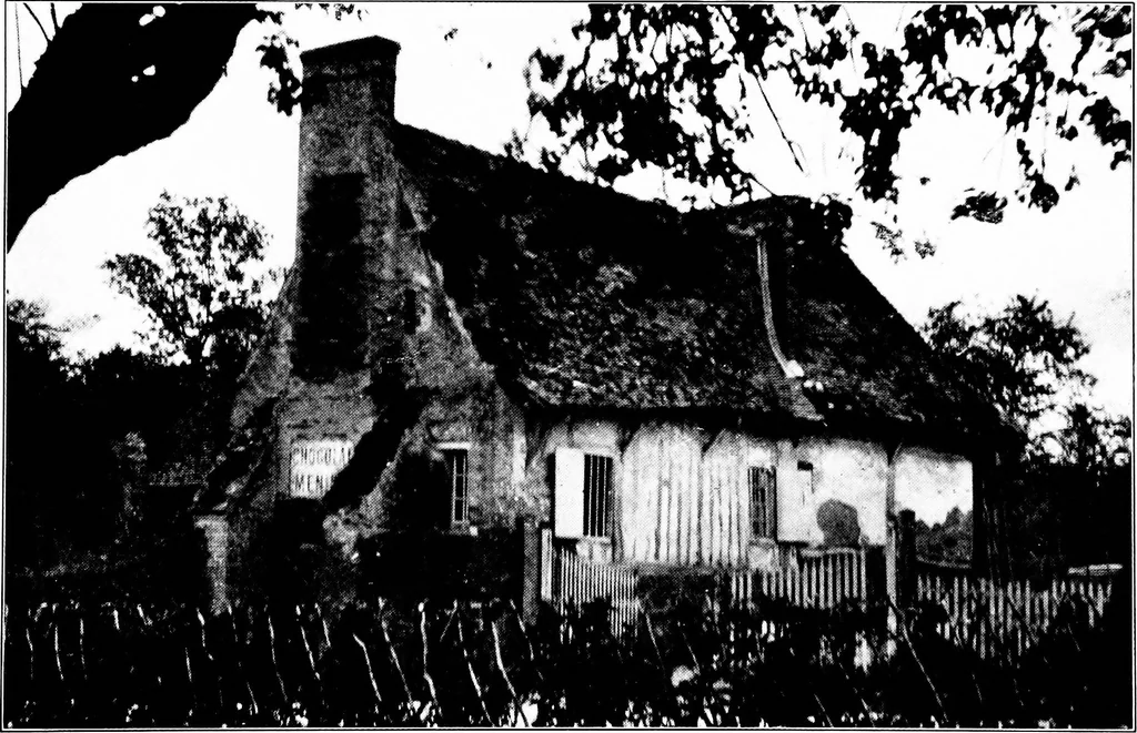 An illustration from Small French buildings; the architecture of town and country, comprising cottages, farmhouses, minor chateaux or manors with their farm groups, small town dwellings, and a few churches, 1921, leaf 58
