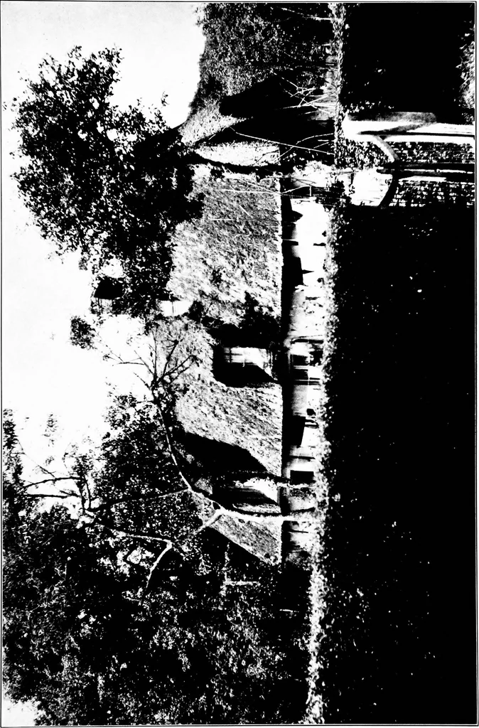 An illustration from Small French buildings; the architecture of town and country, comprising cottages, farmhouses, minor chateaux or manors with their farm groups, small town dwellings, and a few churches, 1921, leaf 60