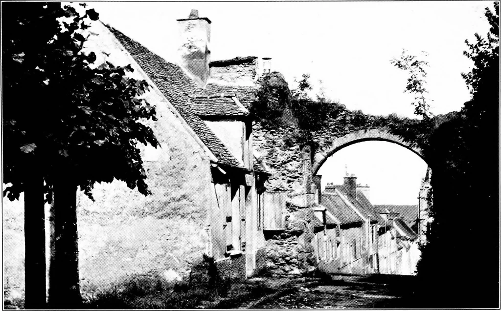An illustration from Small French buildings; the architecture of town and country, comprising cottages, farmhouses, minor chateaux or manors with their farm groups, small town dwellings, and a few churches, 1921, leaf 66