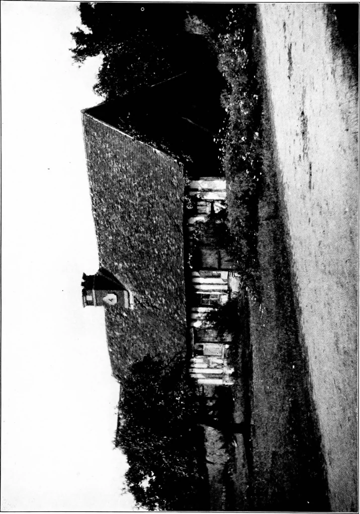 An illustration from Small French buildings; the architecture of town and country, comprising cottages, farmhouses, minor chateaux or manors with their farm groups, small town dwellings, and a few churches, 1921, leaf 68
