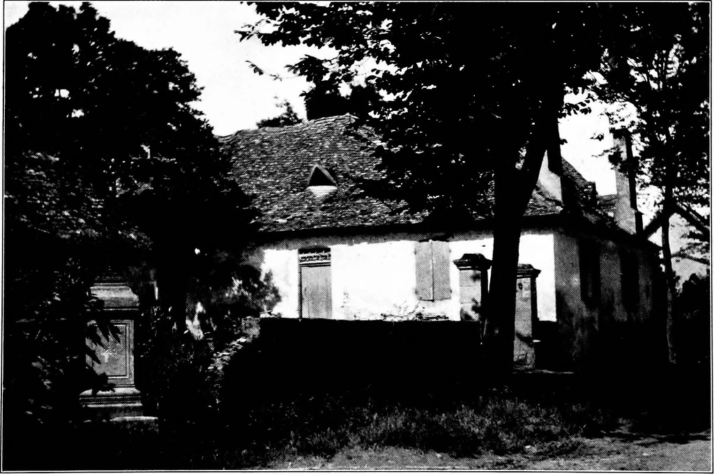 An illustration from Small French buildings; the architecture of town and country, comprising cottages, farmhouses, minor chateaux or manors with their farm groups, small town dwellings, and a few churches, 1921, leaf 78
