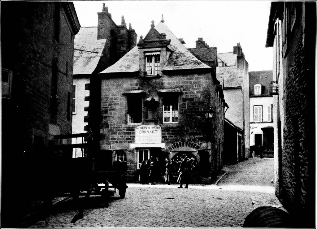 An illustration from Small French buildings; the architecture of town and country, comprising cottages, farmhouses, minor chateaux or manors with their farm groups, small town dwellings, and a few churches, 1921, leaf 96