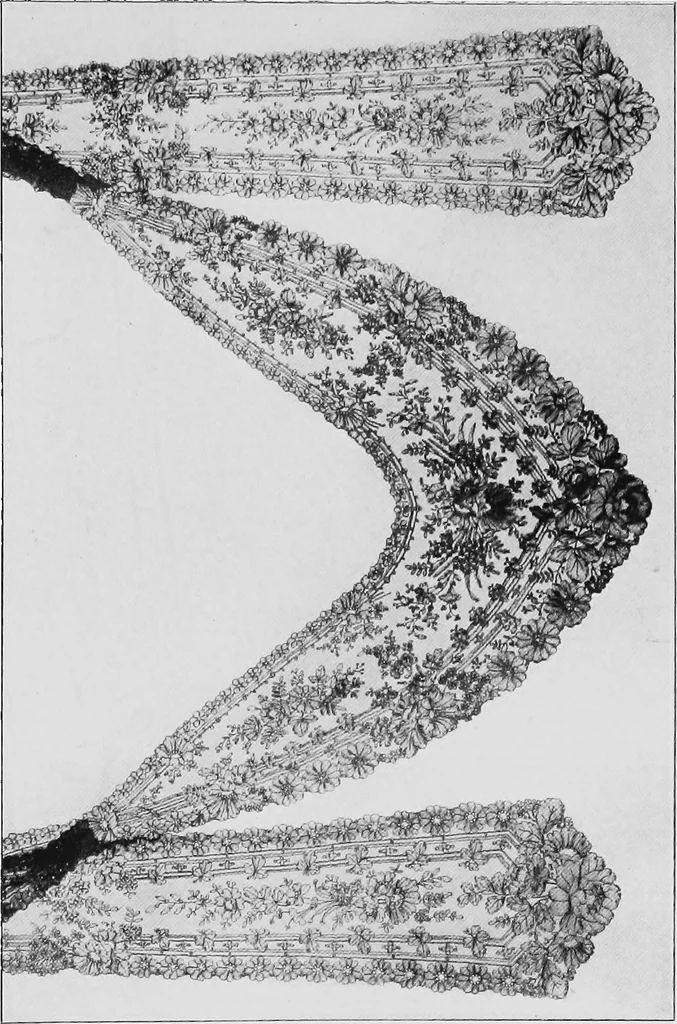 An illustration from Bobbins of Belgium : a book of Belgian lace, lace-workers, lace-schools and lace-villages, 1920, leaf 154