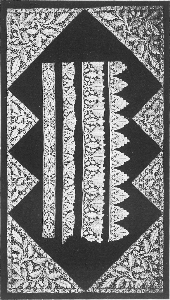 An illustration from Bobbins of Belgium : a book of Belgian lace, lace-workers, lace-schools and lace-villages, 1920, leaf 216