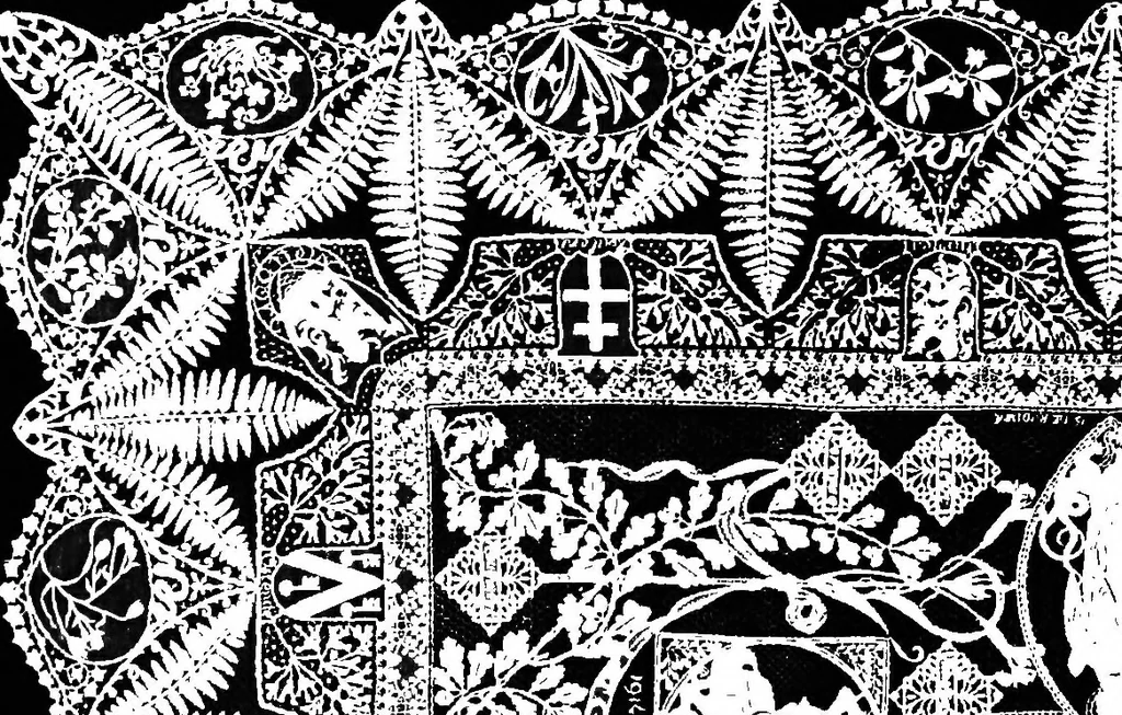 An illustration from Bobbins of Belgium : a book of Belgian lace, lace-workers, lace-schools and lace-villages, 1920, leaf 231