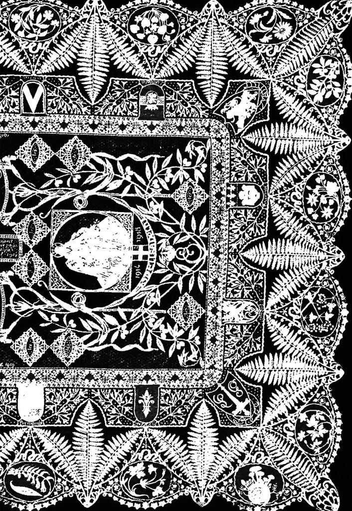 An illustration from Bobbins of Belgium : a book of Belgian lace, lace-workers, lace-schools and lace-villages, 1920, leaf 232