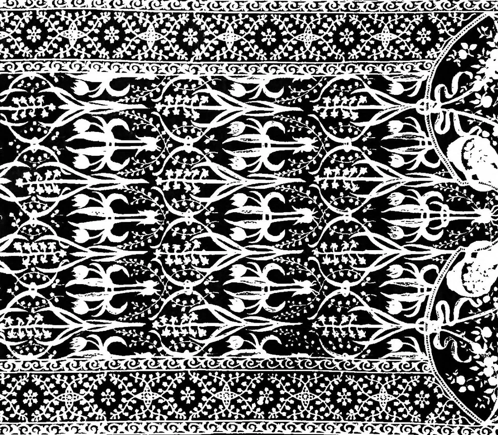 An illustration from Bobbins of Belgium : a book of Belgian lace, lace-workers, lace-schools and lace-villages, 1920, leaf 263