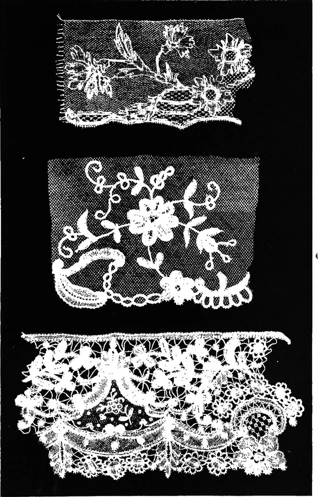 An illustration from Bobbins of Belgium : a book of Belgian lace, lace-workers, lace-schools and lace-villages, 1920, leaf 274