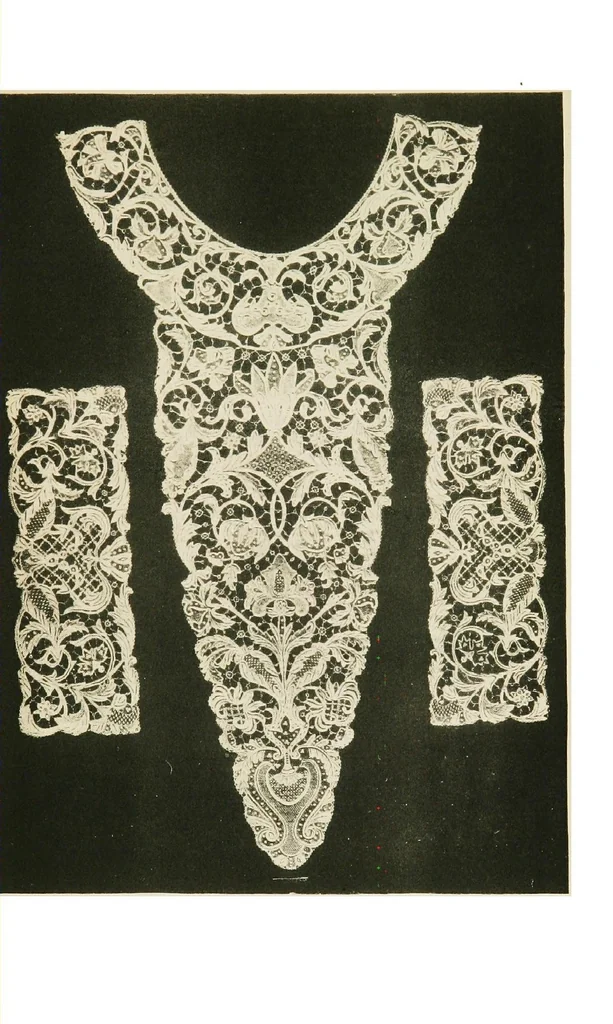 An illustration from A renascence of the Irish art of lace-making. Illustrated by photographic reproductions of Irish laces, made from new and specially designed patterns, 1888, leaf 20