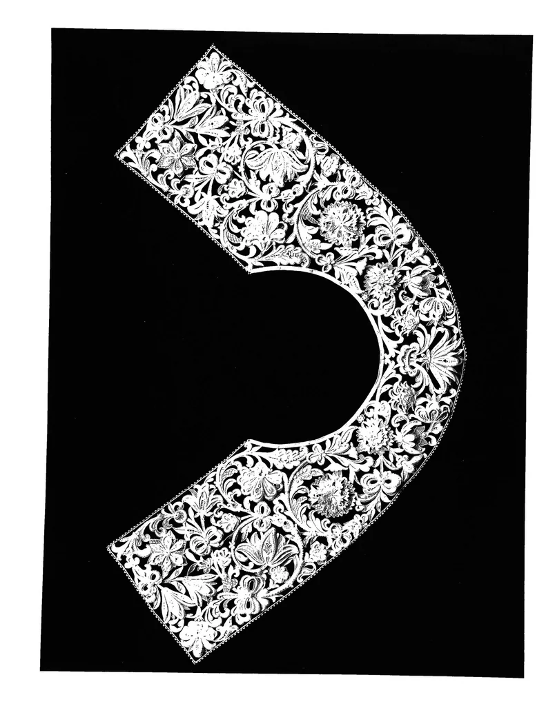 An illustration from Lace album; a series of twenty-six plates of designs for lace, 1878, leaf 18