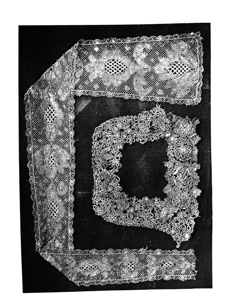 An illustration from Lace album; a series of twenty-six plates of designs for lace, 1878, leaf 34