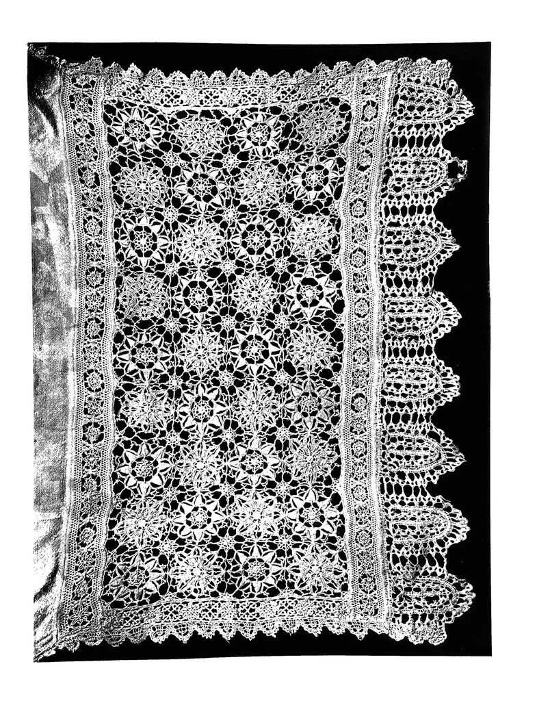 An illustration from Lace album; a series of twenty-six plates of designs for lace, 1878, leaf 74
