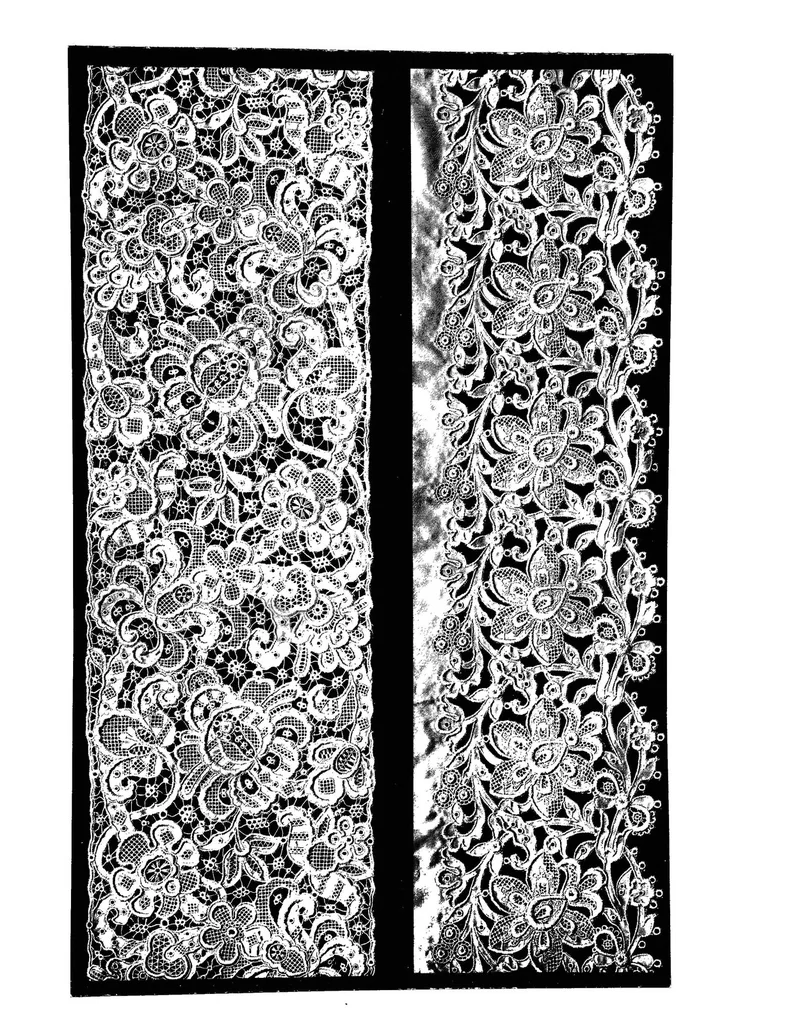 An illustration from Lace album; a series of twenty-six plates of designs for lace, 1878, leaf 98