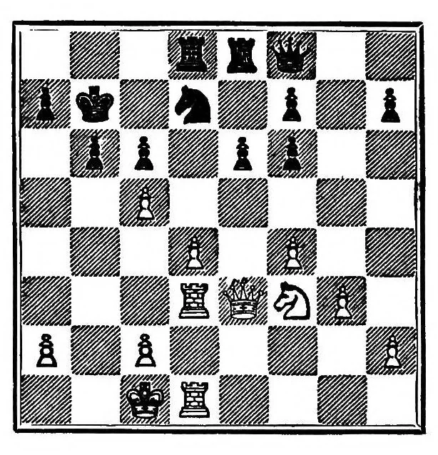 An illustration from Chess fundamentals, 1921, leaf 195