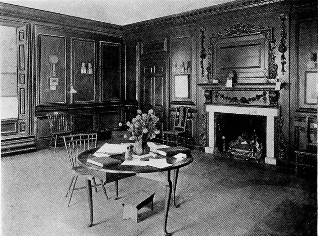 An illustration from Historic homes of New England, 1914, leaf 117