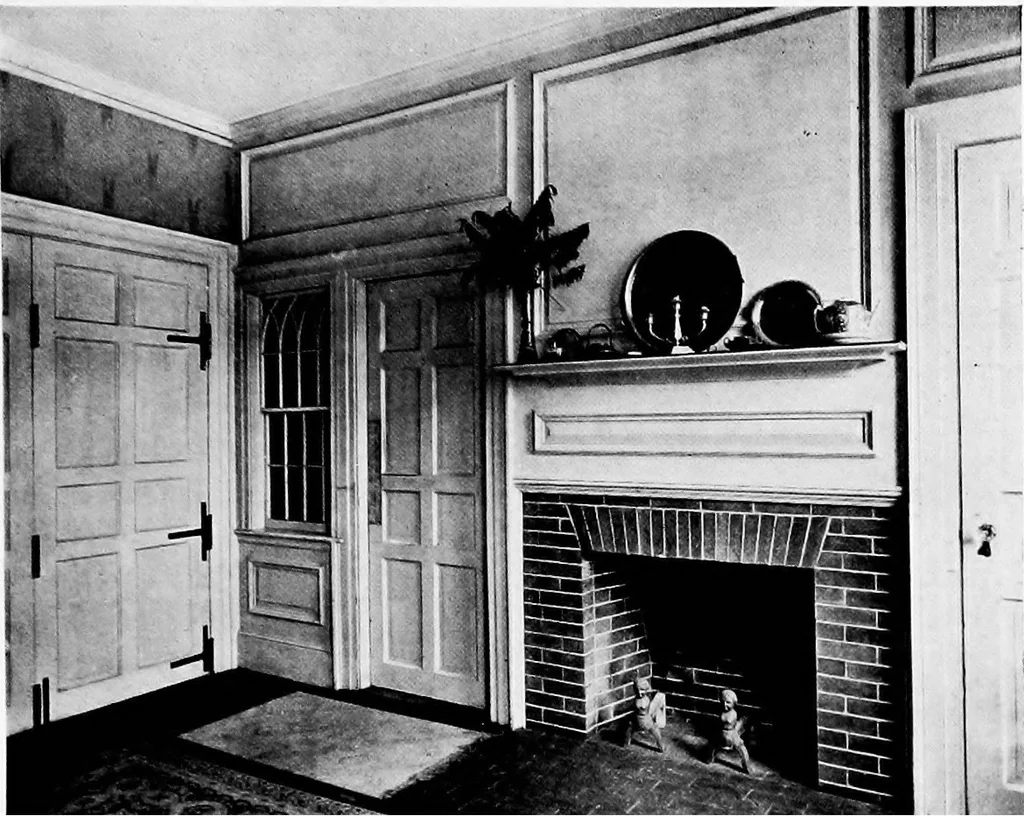 An illustration from Historic homes of New England, 1914, leaf 182
