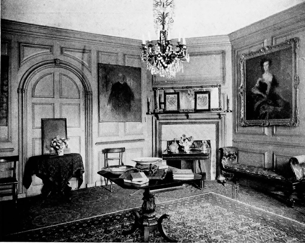An illustration from Historic homes of New England, 1914, leaf 197
