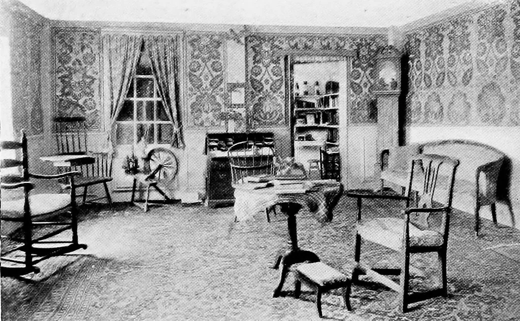 An illustration from Historic homes of New England, 1914, leaf 211