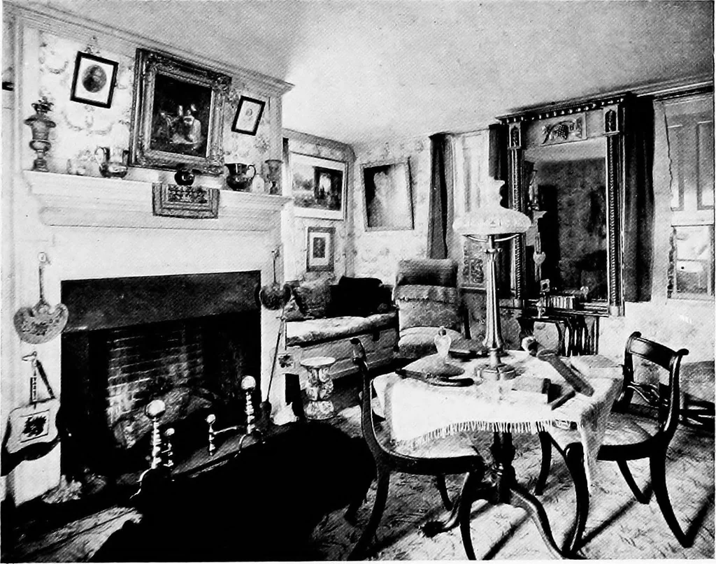 An illustration from Historic homes of New England, 1914, leaf 258