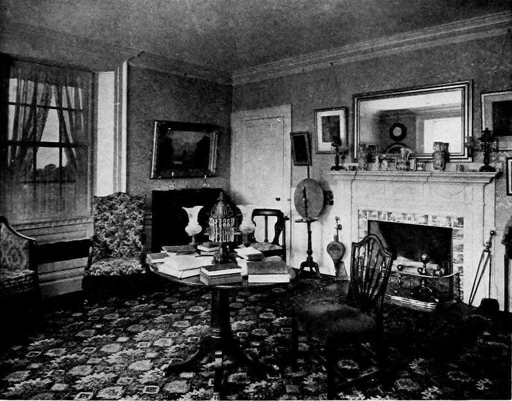 An illustration from Historic homes of New England, 1914, leaf 310