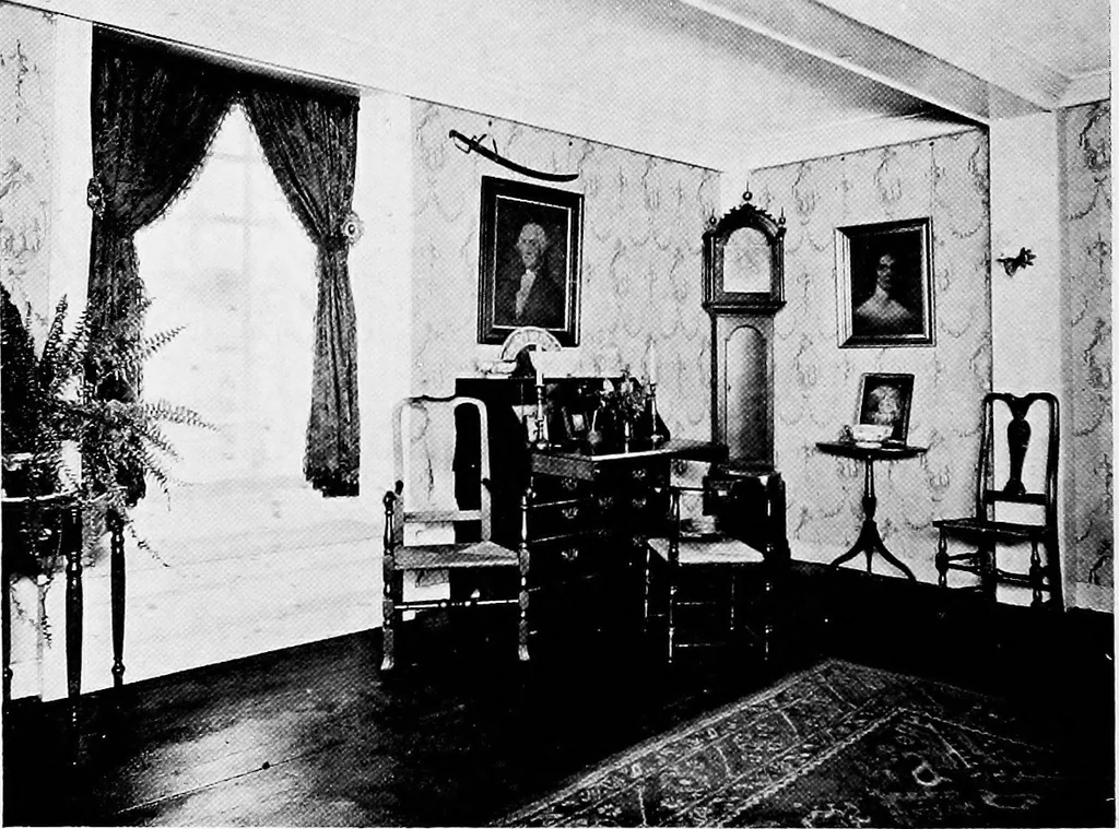 An illustration from Historic homes of New England, 1914, leaf 47